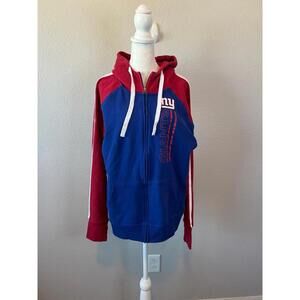 NFL Team Apparel NY Giants Hoodie Blue/Red Size XXL *Flaw